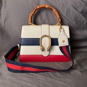 Gucci Dionysus Bamboo Top Handle Bag Color block Leather- Medium Size